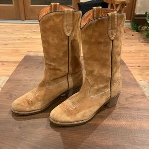 Leather, western boots.